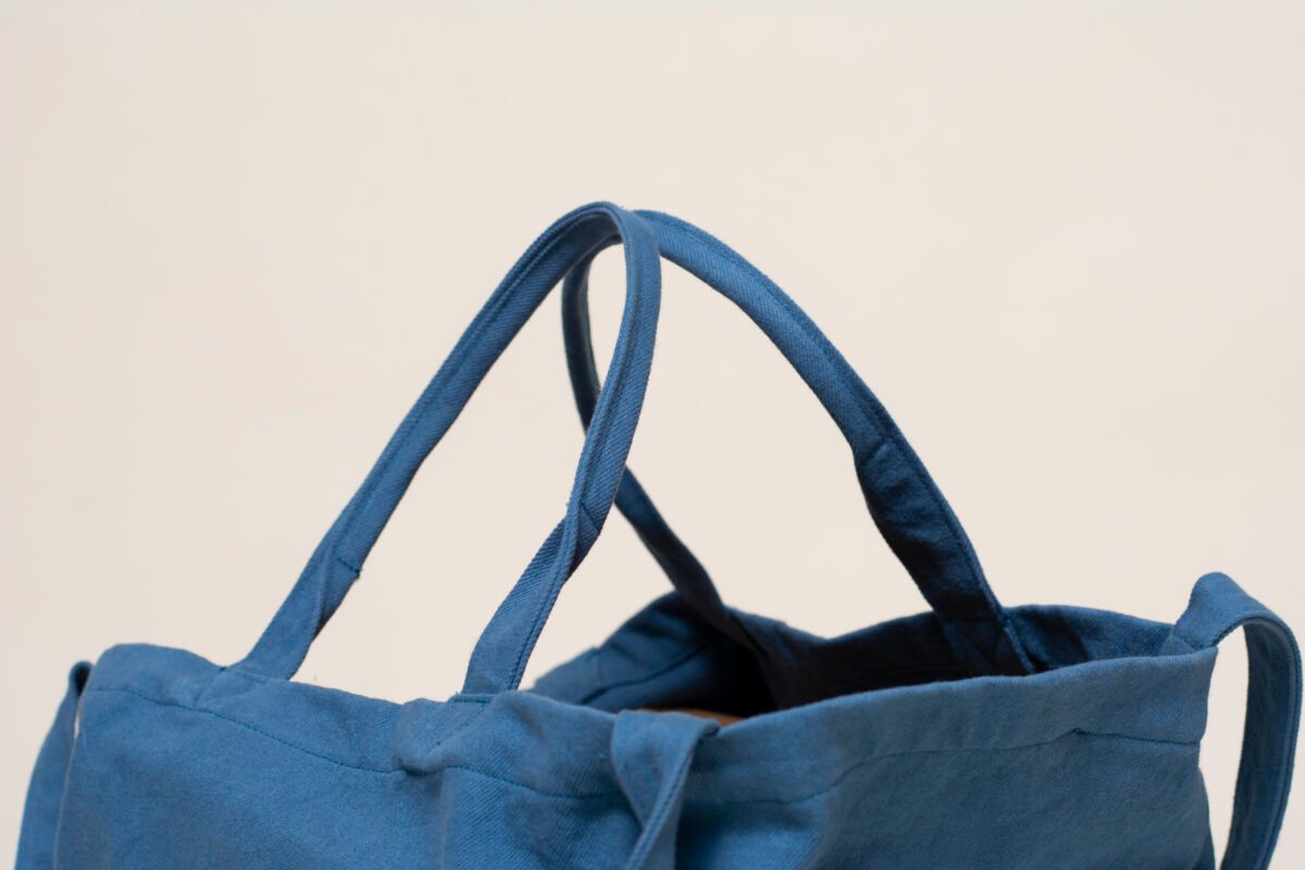 Tote Bag Grande Cuadrada: Azul - Imagen 3