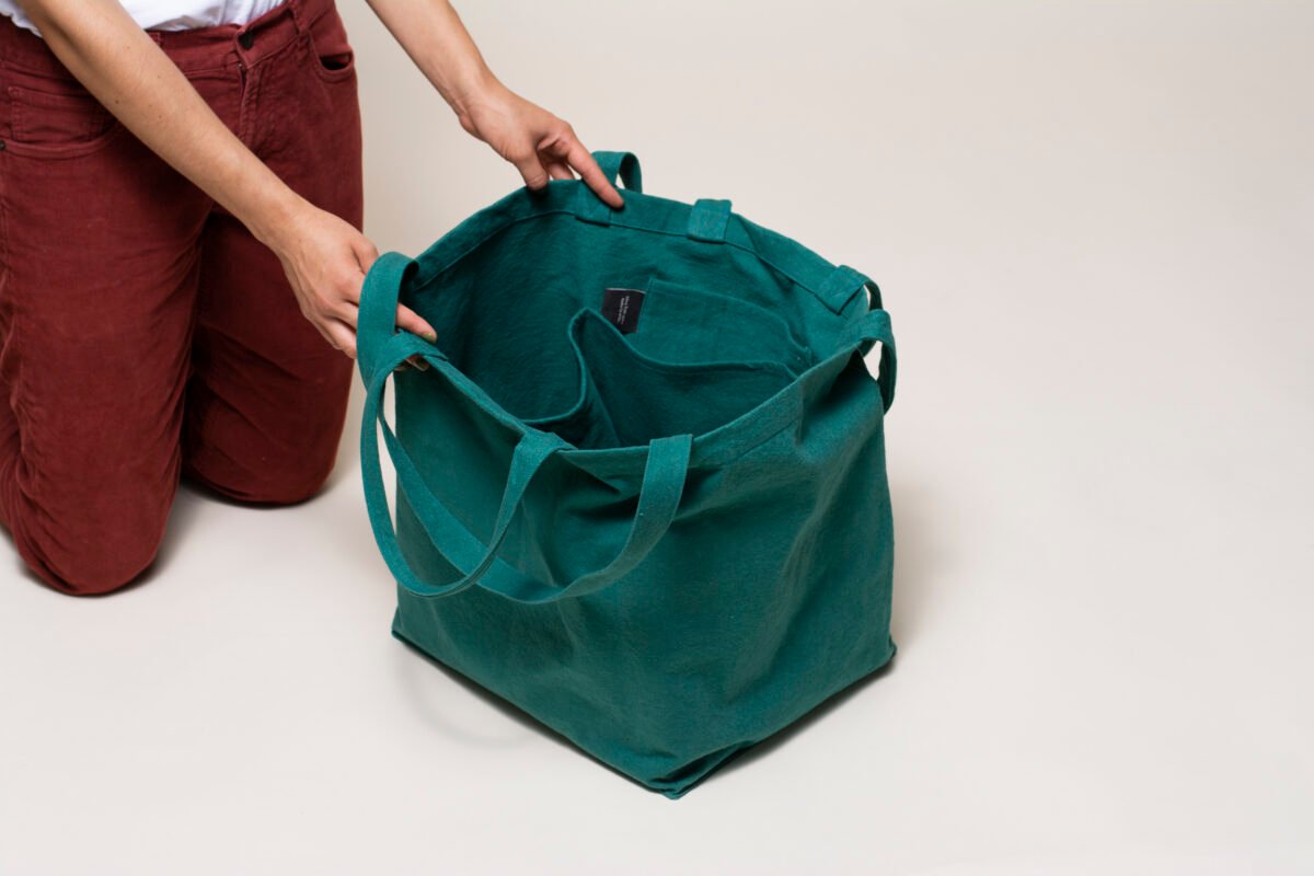 Tote Bag Grande Cuadrada: Turquesa - Imagen 5
