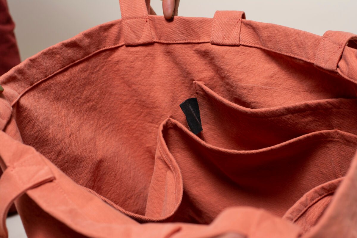 Tote Bag Grande Cuadrada: Salmón - Imagen 2