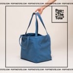 Tote Bag Grande Cuadrada: Azul