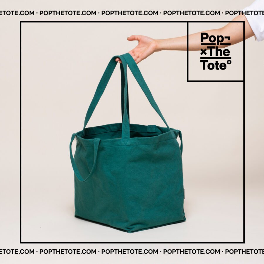 Tote Bag Grande Cuadrada: Turquesa